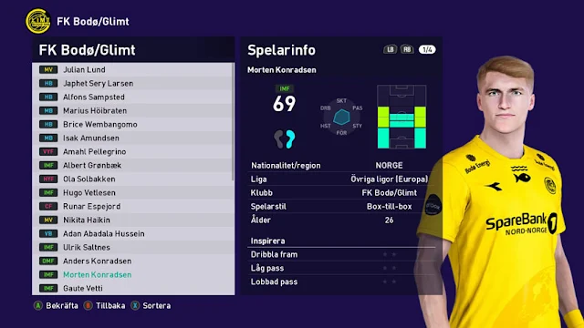 Morten Konradsen Face For eFootball PES 2021