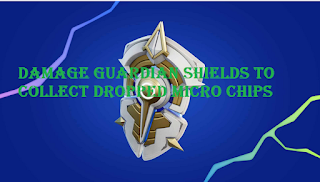 Damage guardian shields to collect microchips, How to damage Guardian Shield in Fortnite to collect dropped microchips