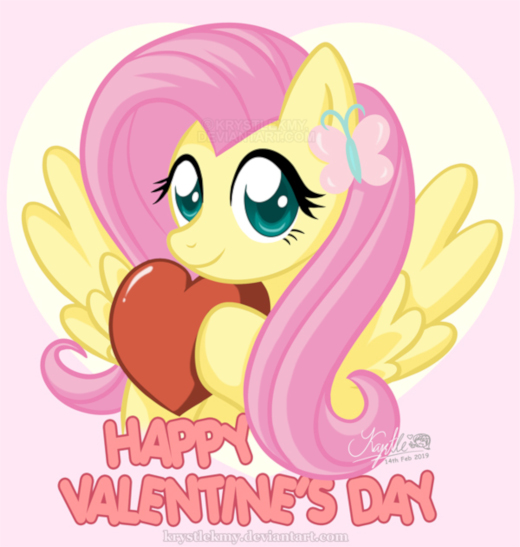 MLP FiM Fluttershy - Happy Valentine’s Day by krystlekmy