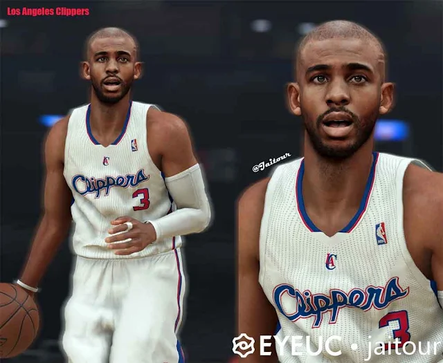 NBA 2K23 Chris Paul Cyberface Clippers