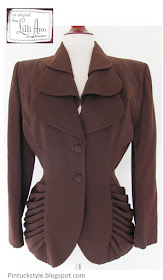 Lilli Ann 1940s jacket in brown