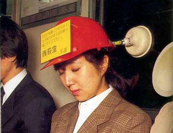 wtf japan subway hat20 Top 10 Weird Photos from Japan