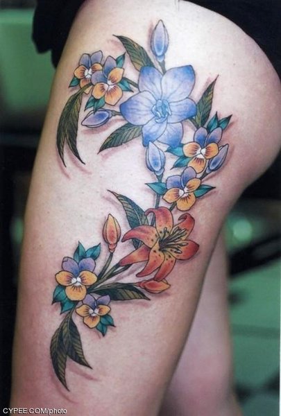 Women upper leg human tattoo designs styles are one of the most exciting