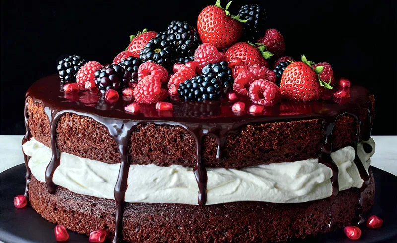 Decadent Chocolate-and-Cream Layer Cake