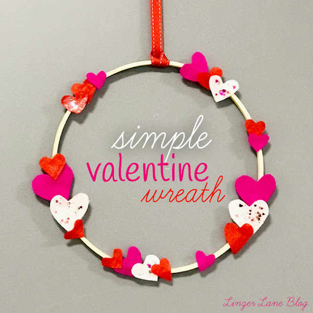 Simple Valentine Wreath | Linzer Lane Blog