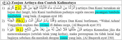 (زَوْجٌ) Zaujun Artinya, Tashrif dan Contoh Kalimatnya