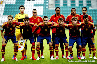 SELECCIÓN DE ESPAÑA SUB 19 - Temporada 2012-13 - Kepa, Jesé, Ramalho, Derik, Suso; Gerard Deulofeu, Campaña, Saúl, Jonathan Castro, Grimaldo y Óliver Torres - FRANCIA Sub19 3 (Umtiti 2 y Pogba), ESPAÑA Sub19 3 (Gerard Deulofeu 2 y Paco Alcácer) - Gana España en los penaltys 4-2 con goles de Denis, Jesé, Paco Alcácer y Gerard Deulofeu - 12/07/2012 - Campeonato de Europa de Letonia 2012, semifinales - Tallín, Estonia, Lillekula Stadium