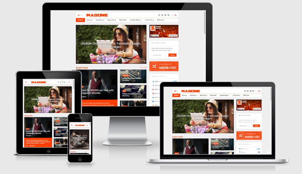 Chia sẻ Template MagOne Responsive News