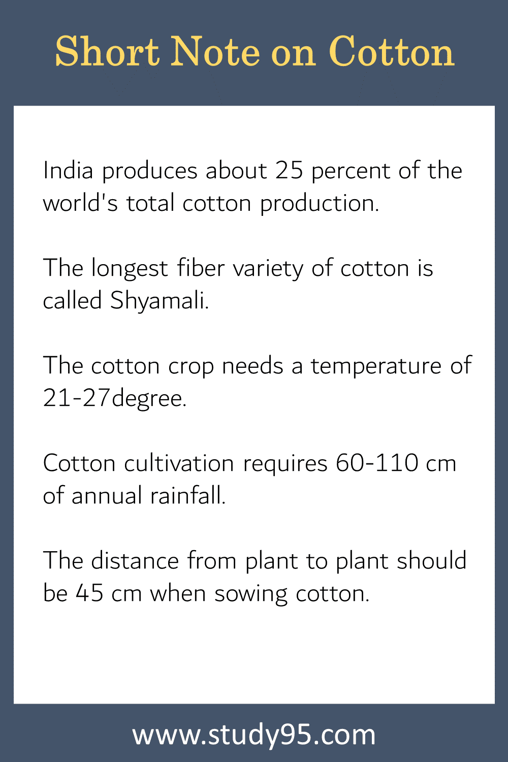 Short Note on Cotton