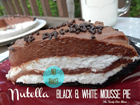 Nutella Black and White Mousse Pie -One of my top five dessert recipes of 2014