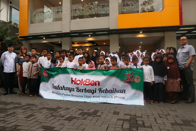 berbagi bersama anak-anak yatim dan dhuafa di hokben