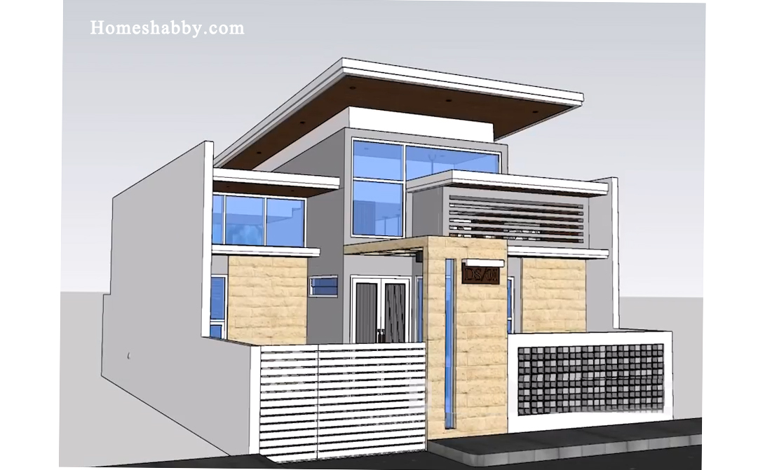 Desain dan  Denah Rumah  Modern Minimalis  Ukuran  8 x 8 M lengkap dengan RAB nya  Homeshabby com 