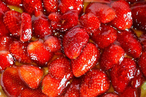 tarta de fresas con nata