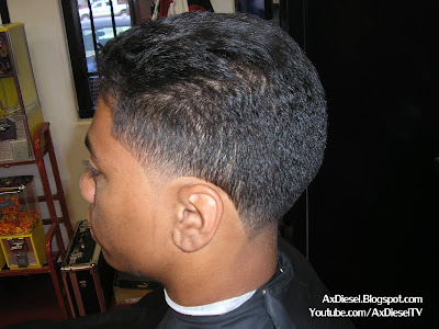 curly hair taper fade