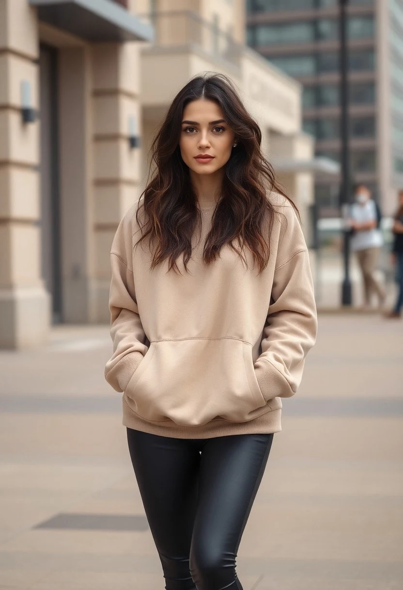 1. Effortless Street Style: Oversized Hoodie and Leggings