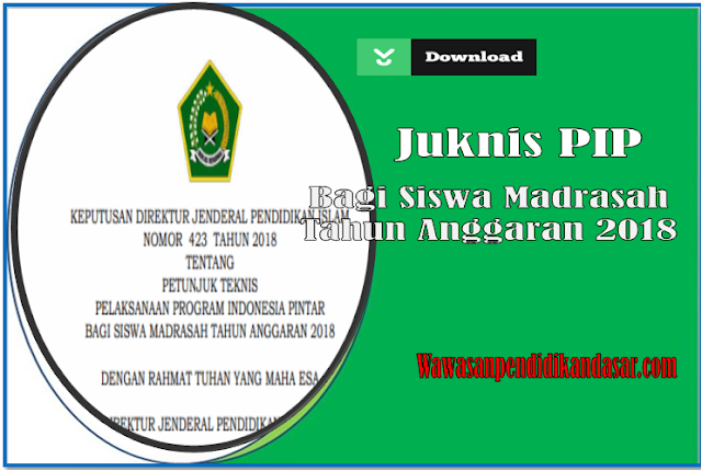 Download Petunjuk Teknis pelaksanaan PIP Madrasah Tahun Anggaran 2018