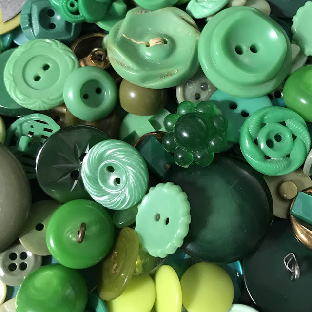 Vintage Green Buttons by Thistle Thicket Studio. www.thistlethicketstudio.com