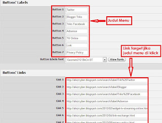 Form isian Untuk membuat menu