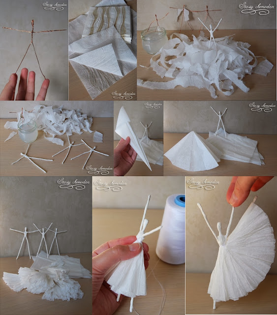 DIY Paper Napkin Ballerinas 