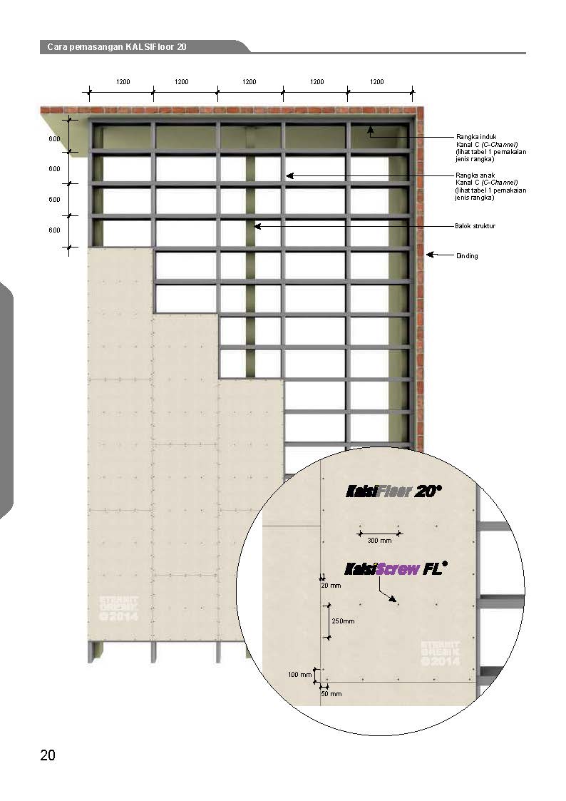 Brosur dan spesifikasi Kalsifloor  20