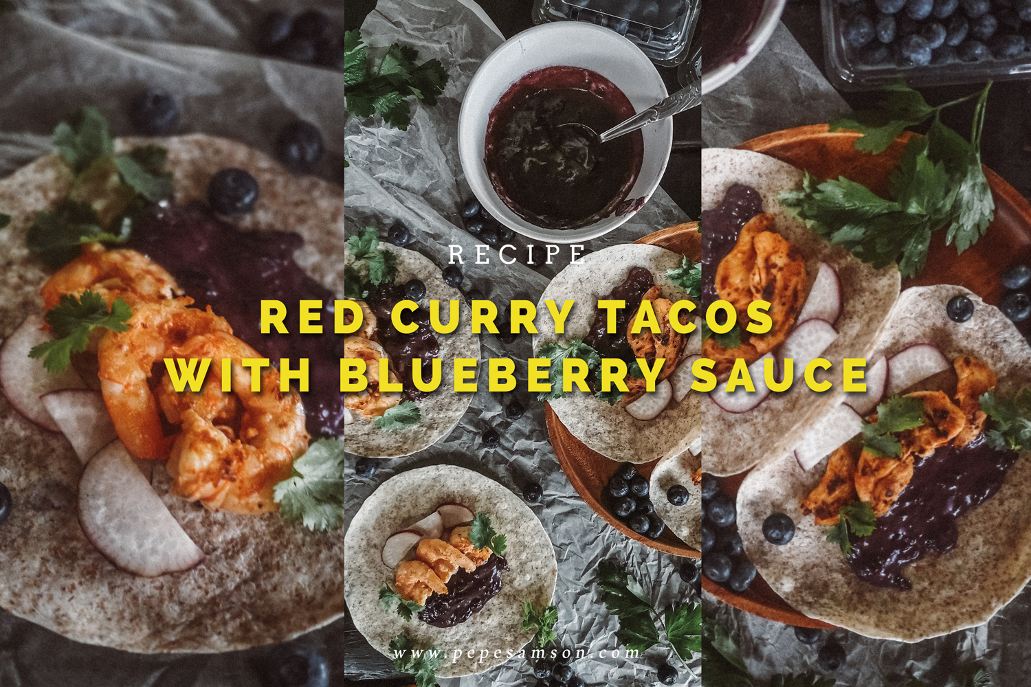 Recipe: Red Curry Tacos with Blueberry Sauce