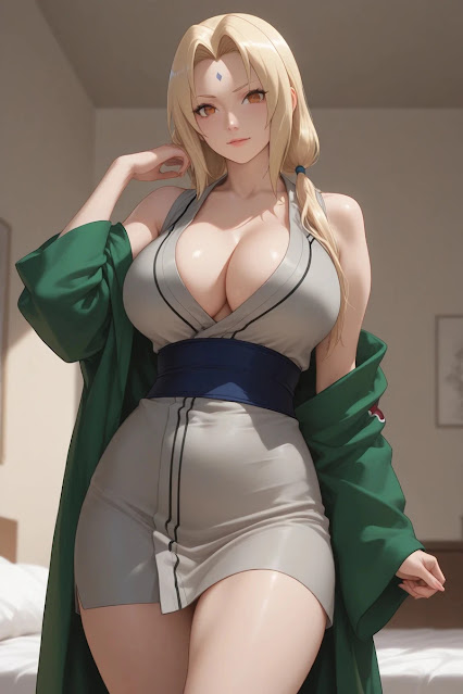 Vẻ đẹp ngọt ngào và quyến rũ của Tsunade trước khi ngủ 9