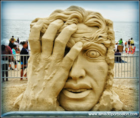 Revere Beach 2014 National Sand Sculpting Festival: "Time is Running Out" 