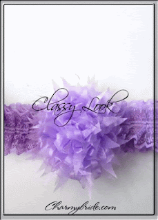 Сватбен жартиер Peony- цвят Лилаво