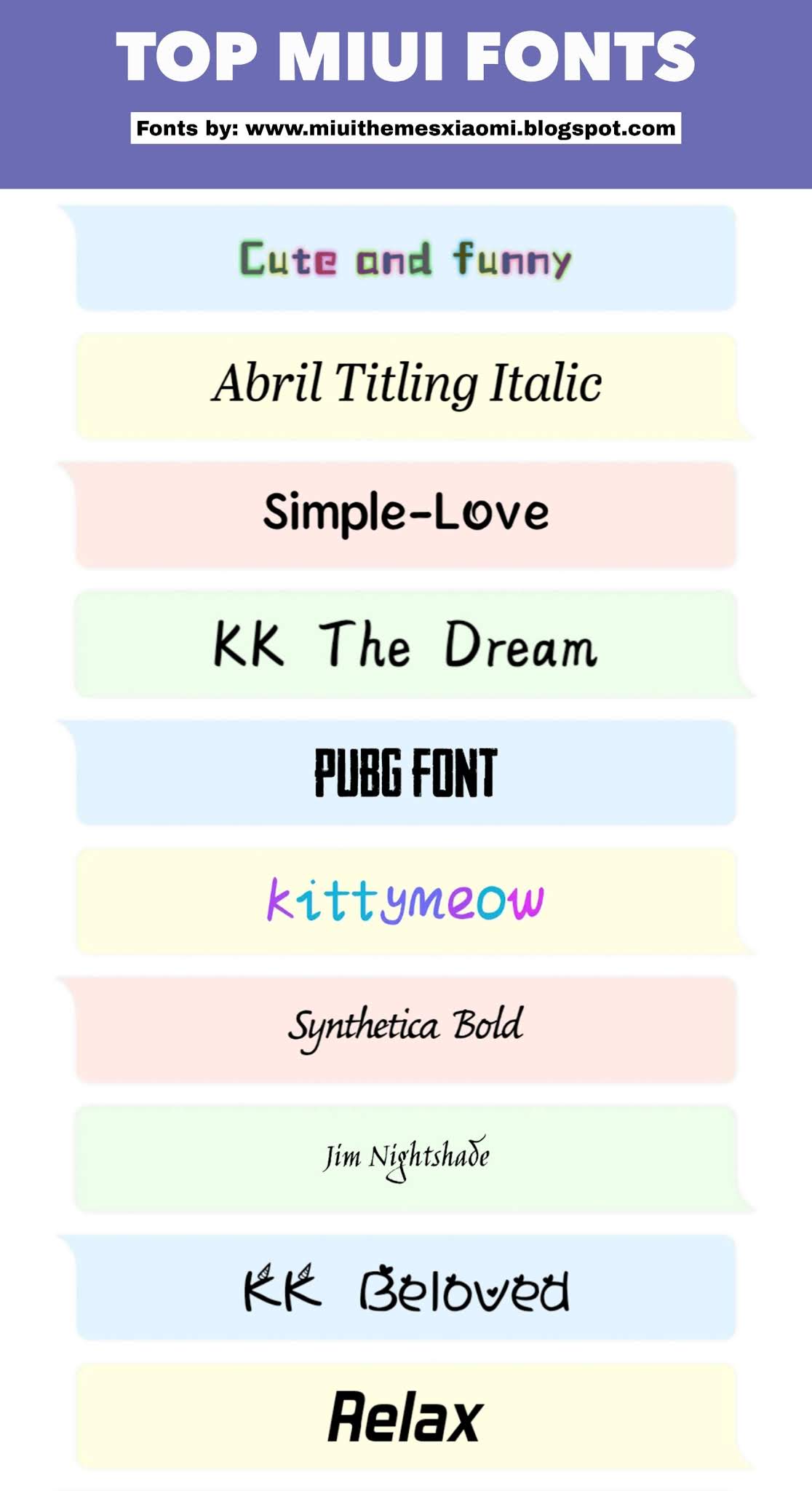MIUI Fonts