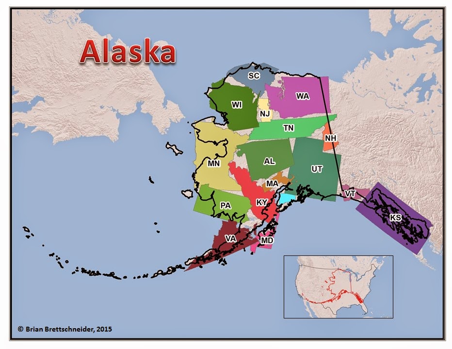 Brian B's Climate Blog: Alaska Size Comparison Maps