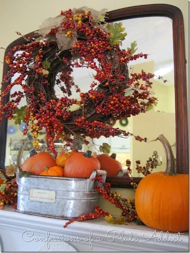 CONFESSIONS OF A PLATE ADDICT Farmhouse Fall Mantel