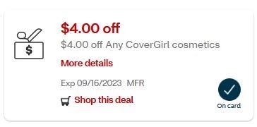 4.00/1 any Covergirl CVS Instant Coupon (Scan card or check ur App)