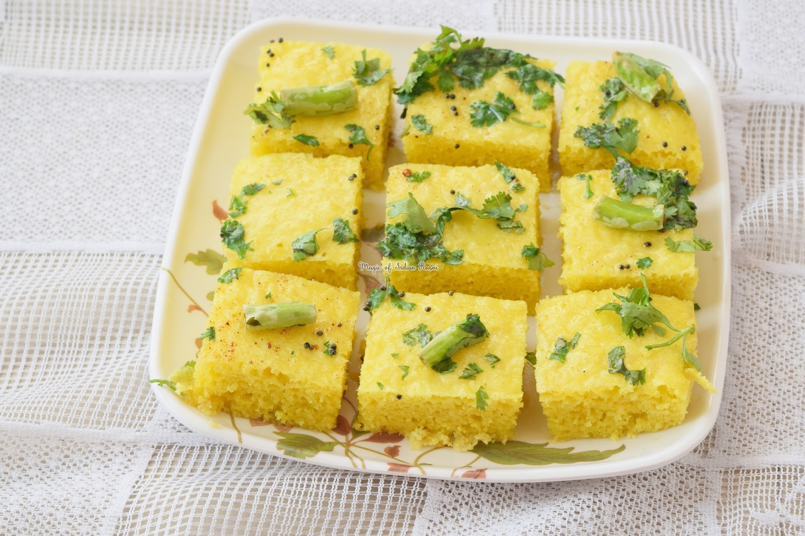 Rice & Chana Dal Dhokla - Khaman Dhokla Recipe | Magic of Indian Rasoi