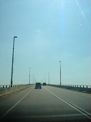 Clear blue skies on the way to Lumut Waterfront jetty