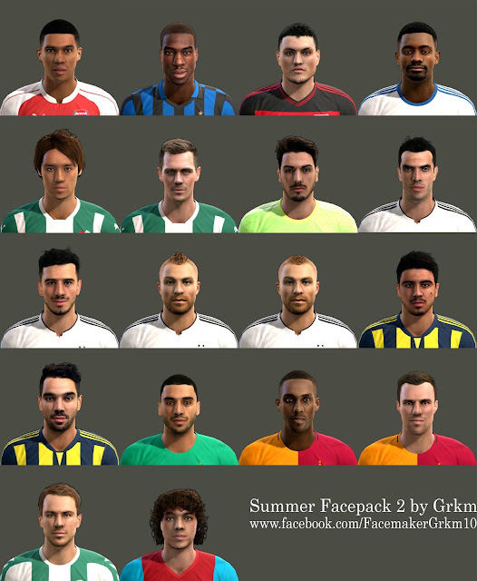 PES 2013 Summer Facepack 2 by Facemaker Grkm