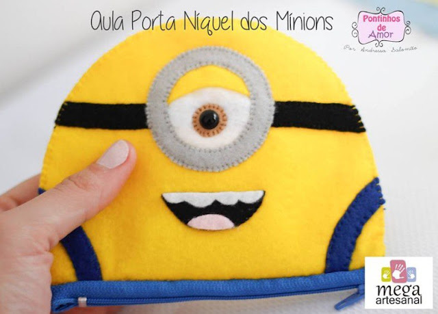 Molde de toquinha minion em feltro