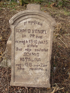 Schmiedt Vendel és felesége sírköve