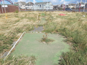 Abandoned Crazy Golf course at Starr Gate in Blackpool