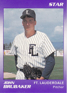 John Brubaker 1990 Fort Lauderdale Yankees card