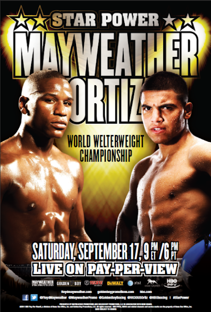 Official Mayweather vs Ortiz fight poster