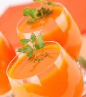 Carrot juice and parsley