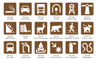 Brown Tourist and Recreation Signs