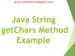 Java String getChars()​ Method Example