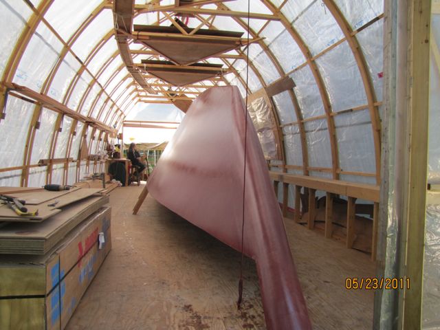 The hull, ready to turn