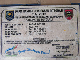 Prasasti Marmer PNPM Banyudono-Boyolali