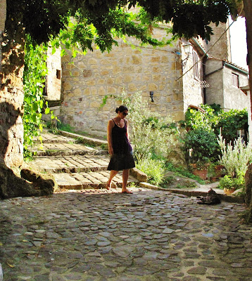 Petting all the cats in the quaint village of Sorano, Grossetto Province, Tuscany, Italy