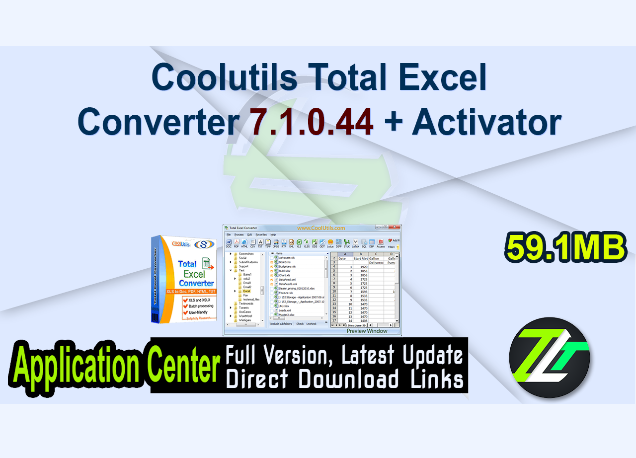 Coolutils Total Excel Converter 7.1.0.44 + Activator