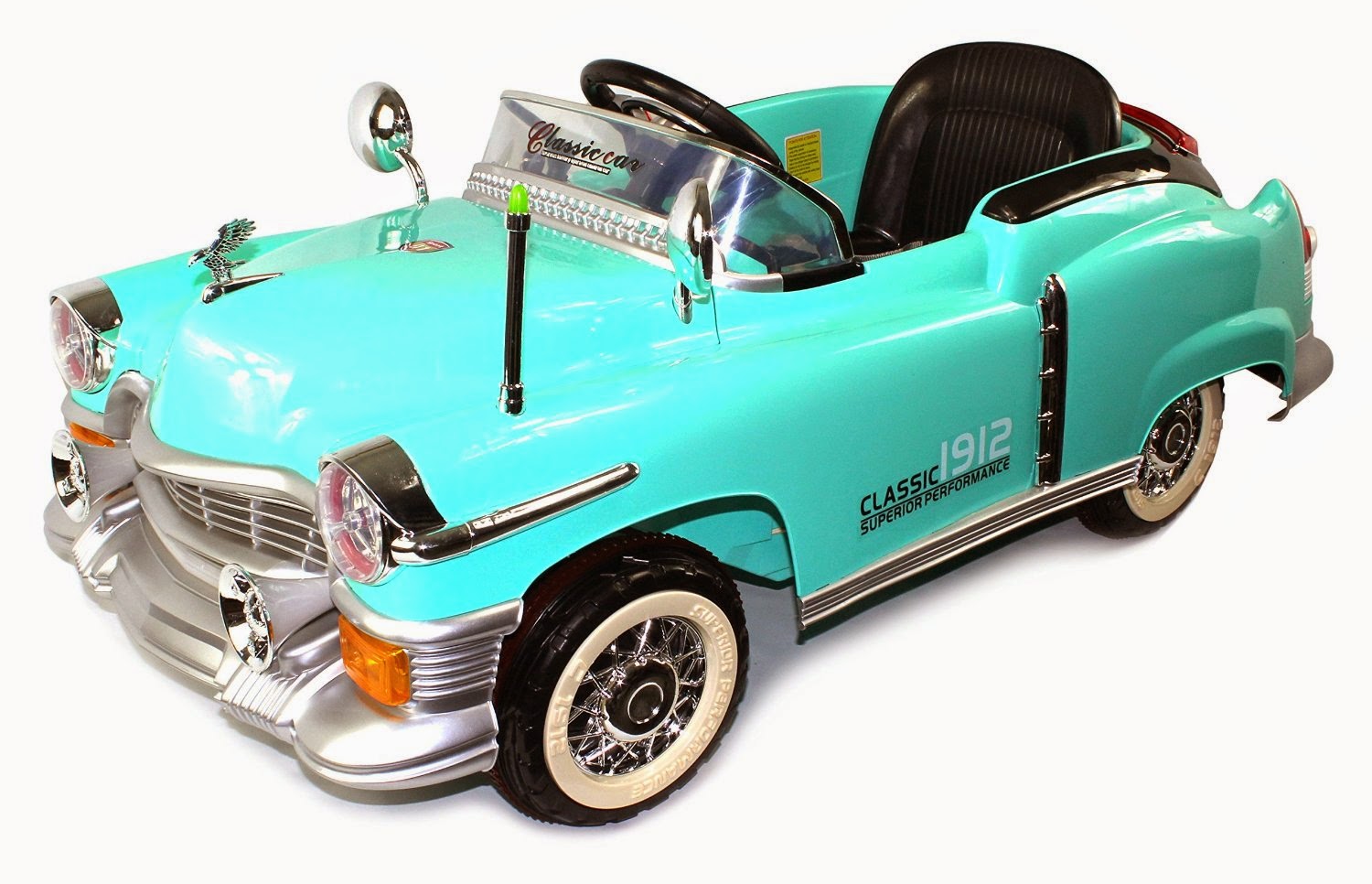 Classic 1912 Coupe Cruiser Children's Kid's Electric Powered Rechargeable Remote Control Ride On Car (Green) Discount Price