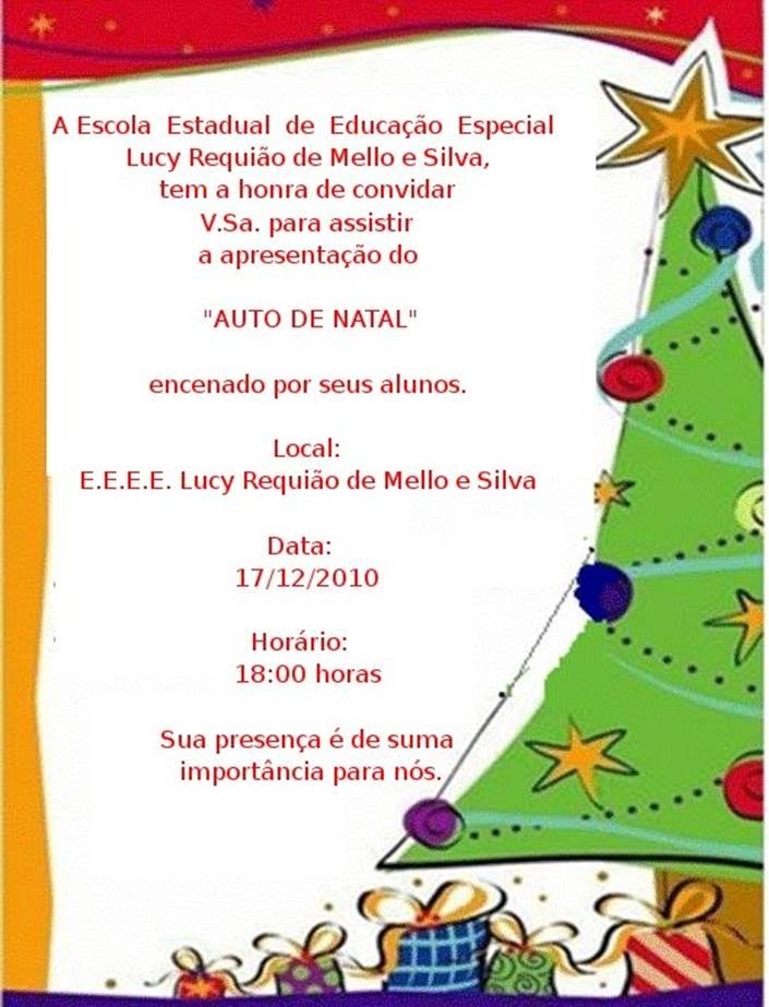 Pedagogia Zardo: Convite de Natal