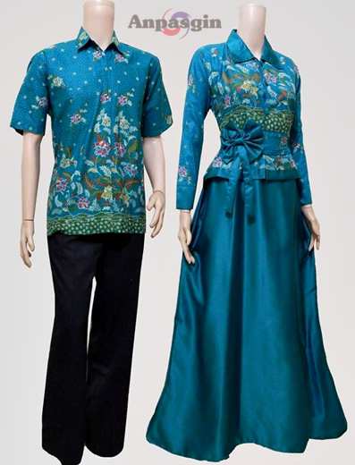 Model Desain Baju Batik Muslim Terbaru 2017